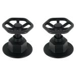 [46880] Juego de 2 manerales para regadera, volante, negro, Tubig TBMR-61M