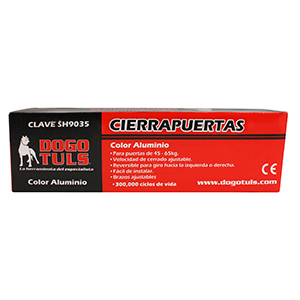 [SH9035] CIERRAPUERTAS 45 A 65 KG ALUMINIO